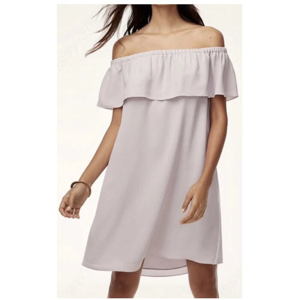 Wilfred Mauve Mini Dress Neuchatel Off Shoulder Sz S - Picture 2 of 10